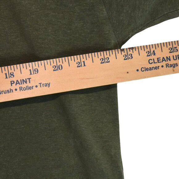 Back Beat Co. Olive Green T-Shirt Dress Size XL/XXL Hemp Cotton Pockets Relaxed - Picture 6 of 8